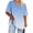 Light Blue, variant on Qiopertar Plus Size V-Neck T-Shirts for Women Oversized Casual Short Sleeve Summer Ombre Shirts Loose Fit Comfy Basic Tops, Hot Pink XL