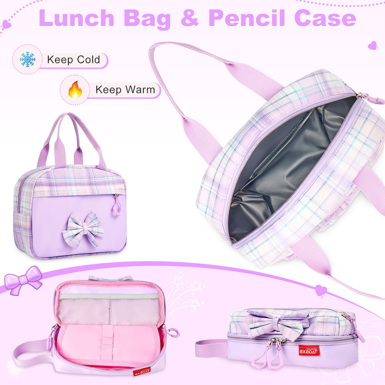 Gynky Backpack for Ages 4-12, Cute School Bag for Elementary & Middle School - Purple, Great as a Back to School Gift