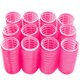 thumbnail image 1 of Rulos para el cabello, paquete de 12 rulos de peluquería con agarre automático, peinado rizado casero, los colores pueden variar, mediano, 1 of 5