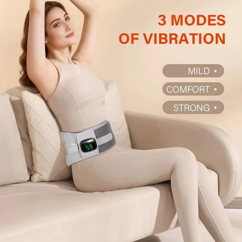 Heating Vibration Massager Belt, Red Light Hot Compress Waist Support Brace Waist Back Massage Lumbar Support Belt Health Care