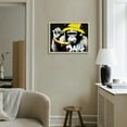 thumbnail image 4 of Nawypu  Framed Canvas Wall Art Monkey with Banana Print Graffiti &amp; Street Art Famous People Pop Art Modern Urban Multicolor for Living Room, Bedroom, Office, 4 of 4