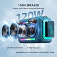 thumbnail image 2 of Altavoz Bluetooth ZEALOT de 120 W, inalámbrico, IPX6, LED impermeable, 2 of 9