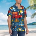 thumbnail image 2 of Lsque Vehicles Cartoon with Funny Drivers pattern Hawaiian Shirt for Men, Unisex Summer Beach Casual Short Sleeve Button Down Shirts-Small, 2 of 9