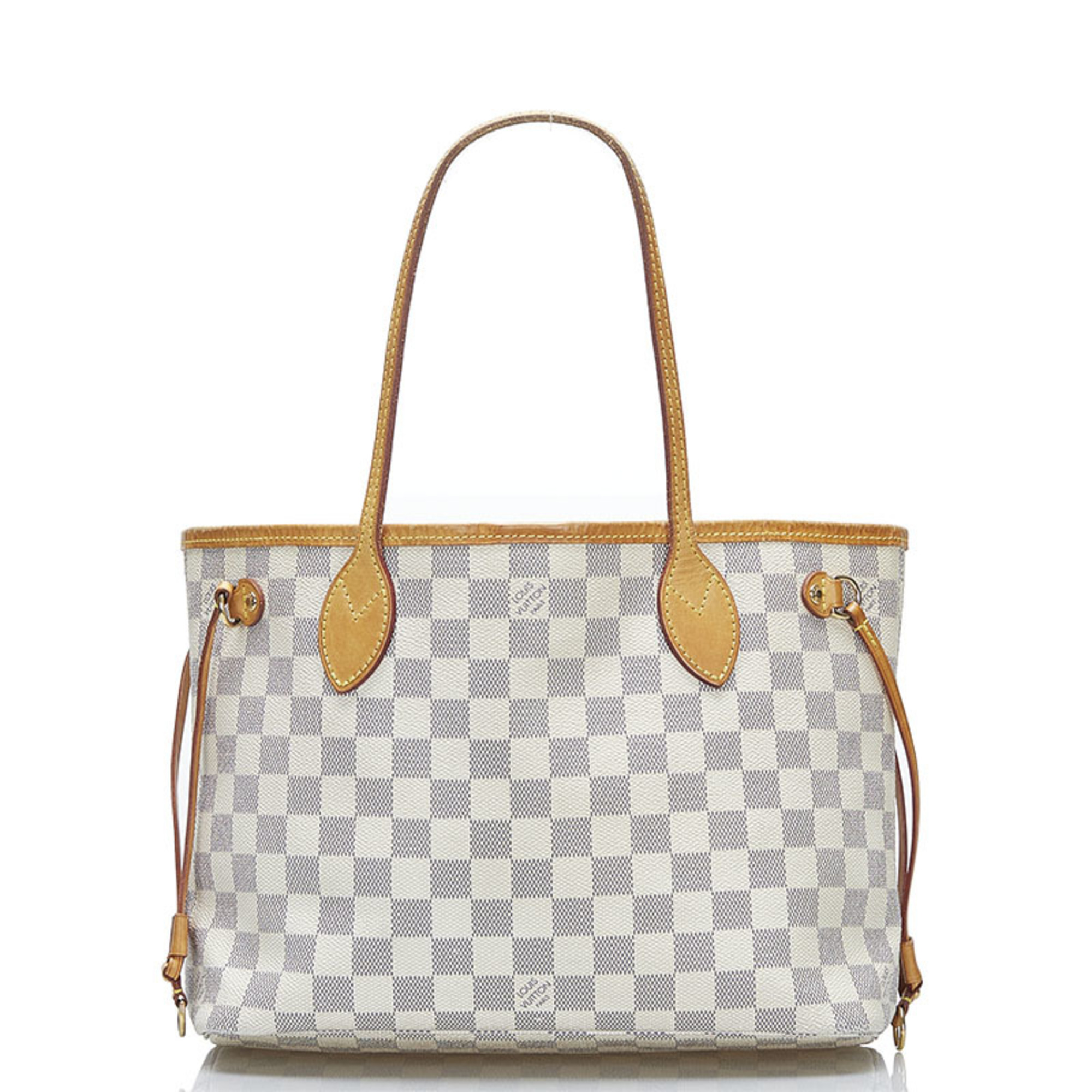 Authenticated Used Louis Vuitton Damier Azur Neverfull PM Tote Bag