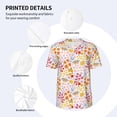 thumbnail image 4 of Daiia Colorful Floral Mens Baseball Jersey Button Down Shirts Short Sleeve Sports Uniforms-X-Large, 4 of 9