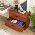 thumbnail image 4 of Costway 2-Drawer Wood Lateral File Cabinet with Adjustable Bars for Home Office Walnut, 4 of 10
