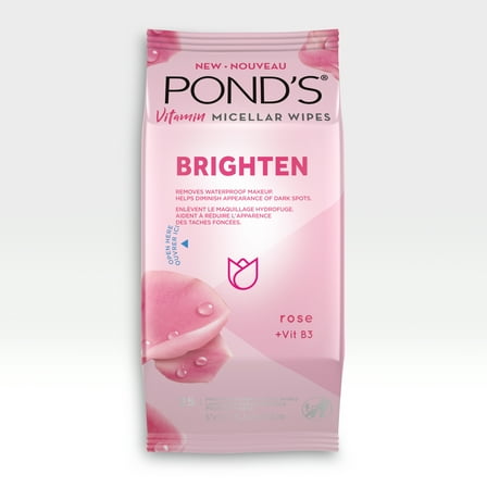 Pond's Vitamin Micellar Wipes Brighten Rose, 25 Wipes