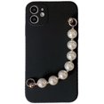 thumbnail image 6 of Designed for iPhone Case,Cute Silicone with Pearl Hand Bracelet Camera Lens Protection Shockproof Protective Cover Phone Case (White,iPhone 16 Pro), 6 of 6