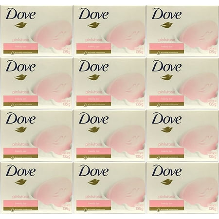Dove Beauty Bar Pink Soap 4.75 Oz / 135 Gr (Pack of 12 Bars)