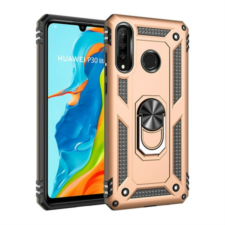 Armor Shockproof TPU + PC Protective Case for Huawei P30 Lite, with 360 Degree Rotation Holder