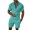 Mint Green, variant on Men Outfit Set Striped Two Piece Suit Zipper Short Sleeve Top And Drawstring Pocket Shorts For Men Summer Casual Matching Set Blue XL