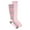 Grey/Pink, variant on MUK LUKS Women's Regular Width Compression Cotton Knee-High Socks, 2-Pack, Shoe Size 6-10