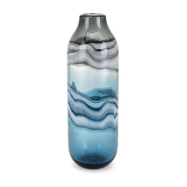 IMAX 15407 Delphia Glass Vase, Blue - Large