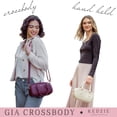thumbnail image 6 of Kedzie Gia Crossbody Bag, Black Vegan Leather Crossbody Purse with Adjustable Strap, Tan, 6 of 6