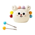 thumbnail image 2 of Ceramic Crab Fruit Fork Holder Set,Stainless Steel Dessert Snack Pick Tools,Decorative Kitchen Table Serving Organizer,Cute Storage Jar Tabletop Accessory,Fruit Cake Snack Serving Utensil Set, 2 of 6