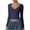 Navy, variant on hotojiny Womens Going Out Tops Fashion Long Sleeve Cropped Shirts Slim V Neck Stretchy Solid Color T Shirt