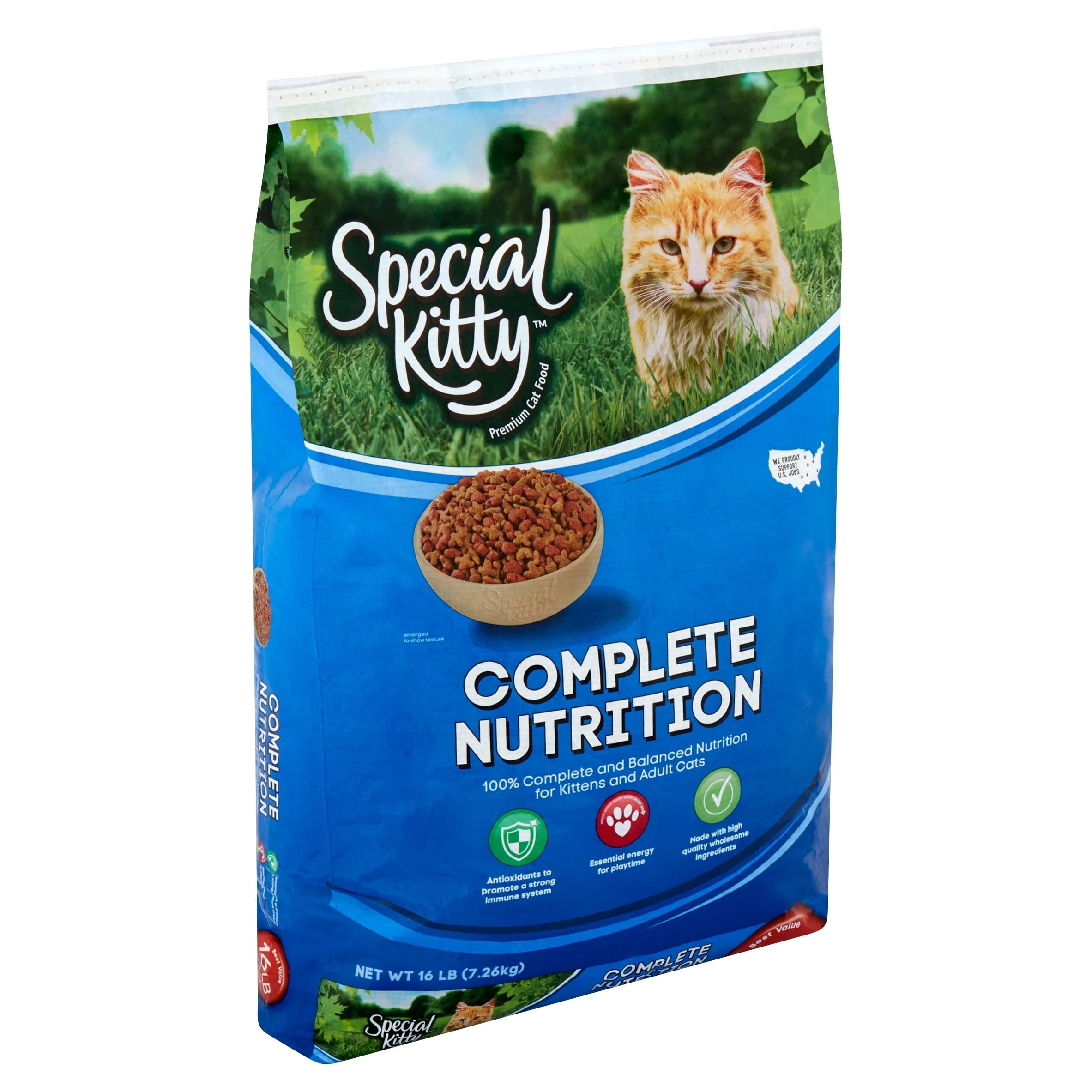 Special Kitty Complete Nutrition Premium Dry Cat Food, Poultry Flavor, 16 lb