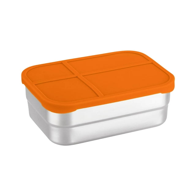 Bwiyojiz Contenants de Rangement 720 ml Rectangulaires de Qualité Alimentaire Boîte à Collation, Cadeaux pour la Famille, Orange