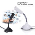 thumbnail image 4 of Mini Microphone USB Studio Discours Chat Chant KTV Karaoké Micro pour PC Ordinateur Portable avec Support (Blanc), 4 of 8
