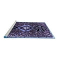 thumbnail image 2 of Ahgly Company Machine Washable Indoor Rectangle Persian Blue Traditional Area Rugs, 6' x 9', 2 of 4