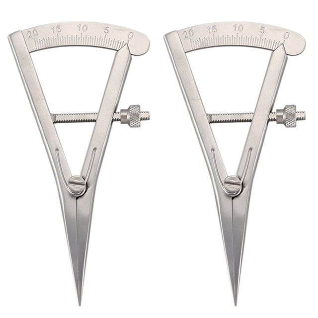 Calibrador de Calibre Dental de Metal de 2 Pieza Codo de Pinza Dental Herramienta Ortopédica para Laboratorio Dental Pinzas de Hueso