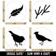 thumbnail image 2 of Fun Birds Tracks Feather Rubber Stamp Set for Scrapbooking Crafting Stamping - Mini 1/2 Inch, 2 of 7