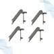 thumbnail image 2 of Clips de estante de congelador de 4pc Freezer Stant Stant Support Clips Square Clips Scariced de acero inoxidable para refrigerador (plata), 2 of 5