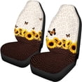 thumbnail image 5 of Uourmeti Sunflower Butterfly Print Car Seat Covers Lightweight Automobile Seat Cover Sets Anti-Slip 3 Pack Car Seat Covers Full Set Fit for Cars Trucks, 5 of 10