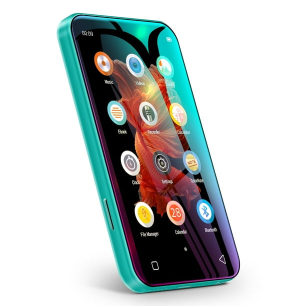 Reproductor MP3 TIMMKOO 72GB con Bluetooth, pantalla táctil azul