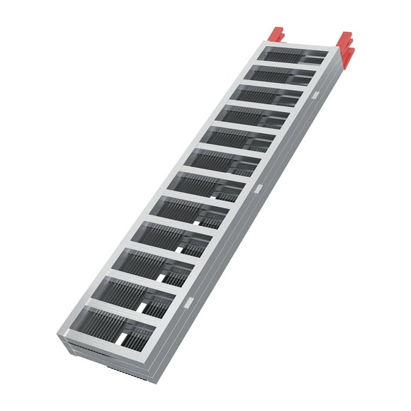 AKDSteel 1,800 lbs Aluminum Tri-Fold Snowmobile Ramp, Wide Ski Guide Loading Ramp for ATVs, UTVs, Motorcycles & More