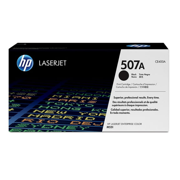 HP 507A Black Original LaserJet Toner Cartridge, ~5,500 pages, CE400A