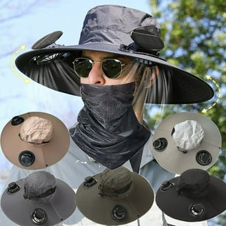 UV Protection Wide Brim Sun Hat for Men with Neck Flap, UPF50+
