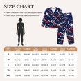thumbnail image 4 of Fotbe Red White Blue Fireworks 1 Conjunto de Pijama de Manga Larga para Mujer con Estampado, Ropa de Dormir de 2 Piezas, Conjunto de Casa Suave y Cómodo con Bolsillos-Large, 4 of 7