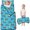 Monster Cartoon Truck Blue Pattern, variant on Monster Cartoon Truck Black Pattern Teens Toddler Nap Mat with Pillow, Sleeping Mat Bag for Preschool Daycare 59"x22"