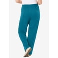 thumbnail image 2 of Woman Within Plus Size Petite 7-Day Knit Ribbed Straight-Leg Pull-On Pants, 2 of 5