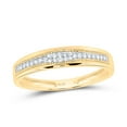 thumbnail image 2 of 10Kt Yellow Gold 3/8Ctw Natural Diamond Nk Round Trio Set, Womens Size: 7 / Mens Size: 10, 2 of 3