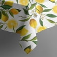 thumbnail image 5 of Yellow Lemon Fruit Flowers White Pattern Square Tablecloth,Waterproof Square Table Cover,Wipeable Spillproof Washable Table Cover for Home Kitchen Party Decor 52"x52"(132x132cm), 5 of 6
