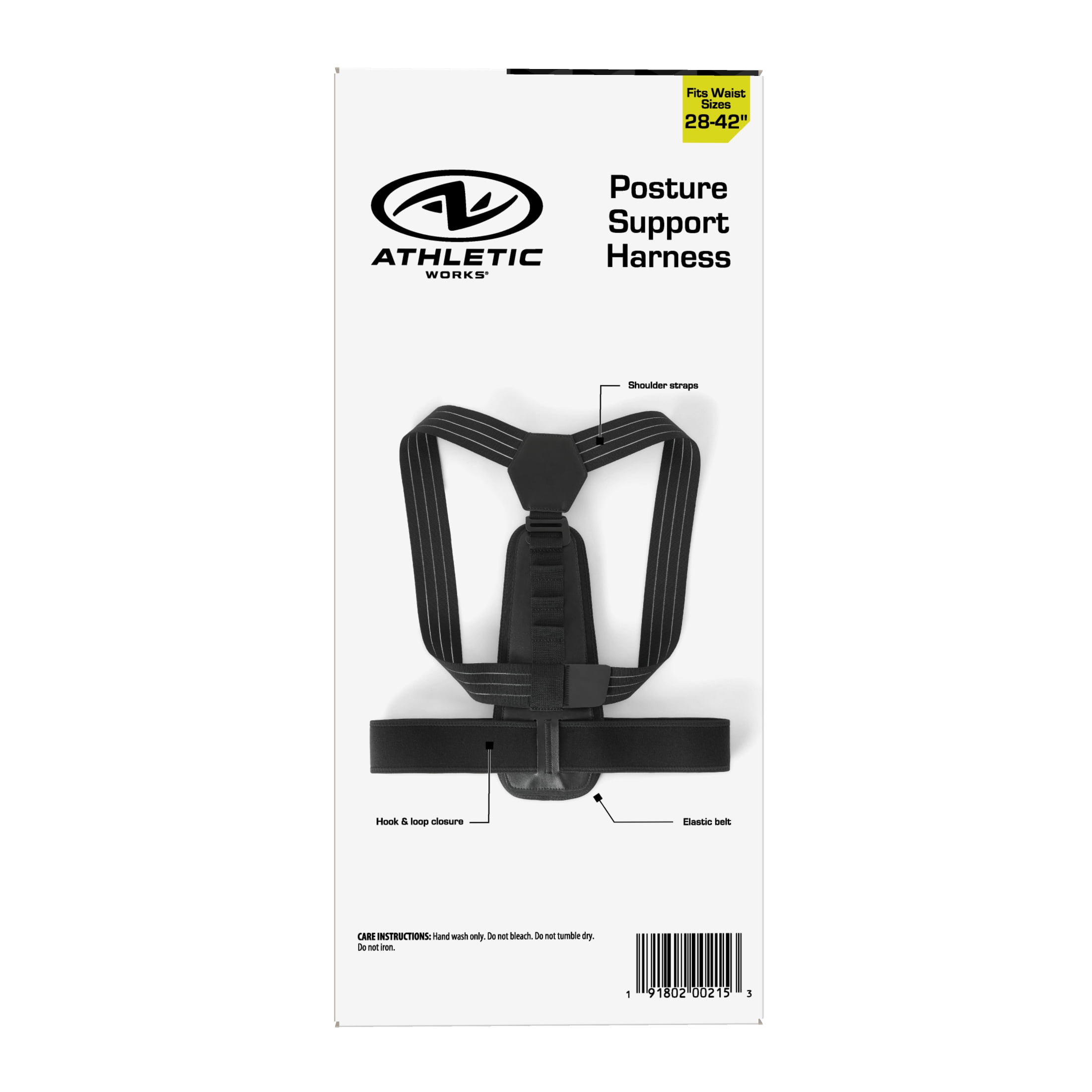 Athletic Works Posture Support Harness Adjustable High Quality Fits Waist Range 28in to 42in