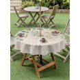 thumbnail image 4 of Outdoor Tablecloth with Umbrella Hole for Patio/Picnic/Party/Camping, Sage Green Eucalyptus Waterproof Table Cloth Round Cover Washable, Country Leaves Rustic Botanical Vintage (Dia 54"), 4 of 8