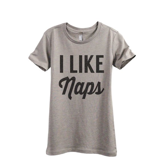 I Like Naps Women's Fashion Relaxed T-Shirt Tee Heather Tan Large