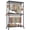 Black, variant on Gianna 29.5 Inch Rolling Clothes Rack, Adjustable Metal Shelves, Heavy Duty Clothes Rack with Side Hooks for Household, Laundry Room, Black
