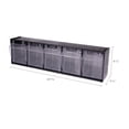 thumbnail image 4 of Tilt Bin Interlocking Multi-Bin Storage Organizer, 5 Sections, 23.63" X 5.25" X 6.5", Black/clear, 4 of 11