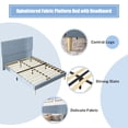 thumbnail image 4 of BTMWAY Full Size Upholstered Platform Bed with Headboard, Full Bed Frame for Kids, No Box Spring Needed, Blue, 4 of 11