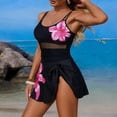 thumbnail image 6 of Zpanxa Printed One Piece Swimsuit for Women Plus Size V Neck Push Up Romper, 6 of 6