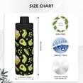 thumbnail image 3 of Yiaed Avocado Toast Print Sports Insulated Kettle Bottle Reusable Stainless Steel Insulated Cup, Outdoor Portable Casual Stainless Steel Insulation Cup, 3 of 7