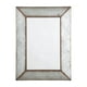 thumbnail image 1 of Espejo decorativo rectangular con marco de metal y percha de ojo de cerradura, gris galvanizado Benzara Inc BM231926, 1 of 2
