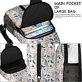 thumbnail image 4 of Sling Backpack,White Halloween Skull Pumpkin Pattern Crossbody Bag with Water Bottle Holder,Waterproof Sling Bag for Men/Women with Chest Phone Holder for Hiking,Travel, 4 of 6