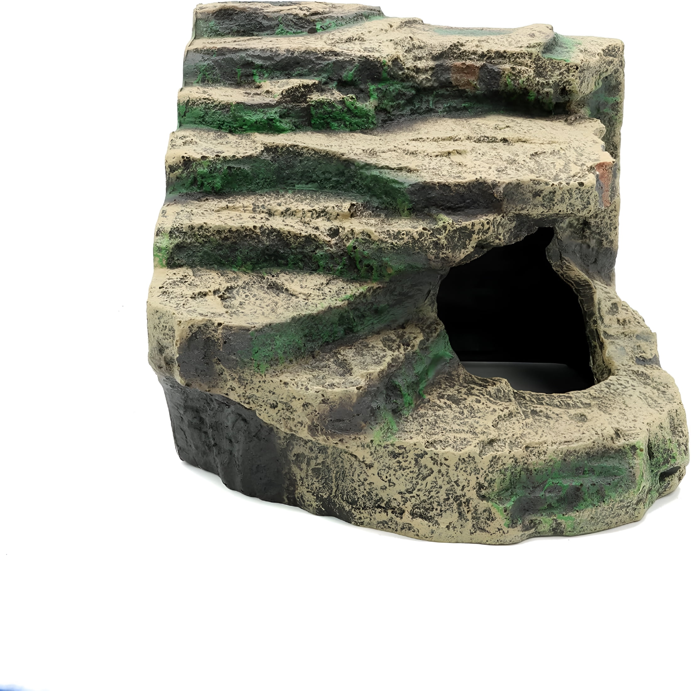 ACDANC Large Resin Reptile Tank Accessories Hideouts Cave Habitat Decor for Leopard Gecko Lizards Turtle