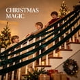 thumbnail image 6 of 10 Yards Christmas Velvet Wired Ribbon,2.48 inch Wide Christmas Ribbon Wired,Christmas Velvet Ribbon Wired for Christmas Tree Decorations, Outdoor Ornaments, Garland and Wreath Decor,Green, 6 of 6
