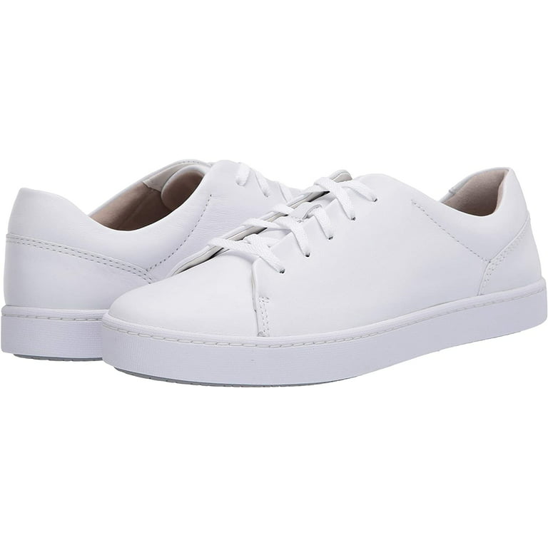 skylle Giftig støbt Clarks Womens Pawley Springs Leather Low Top Sneakers White 8 Medium (B,M)  - Walmart.com